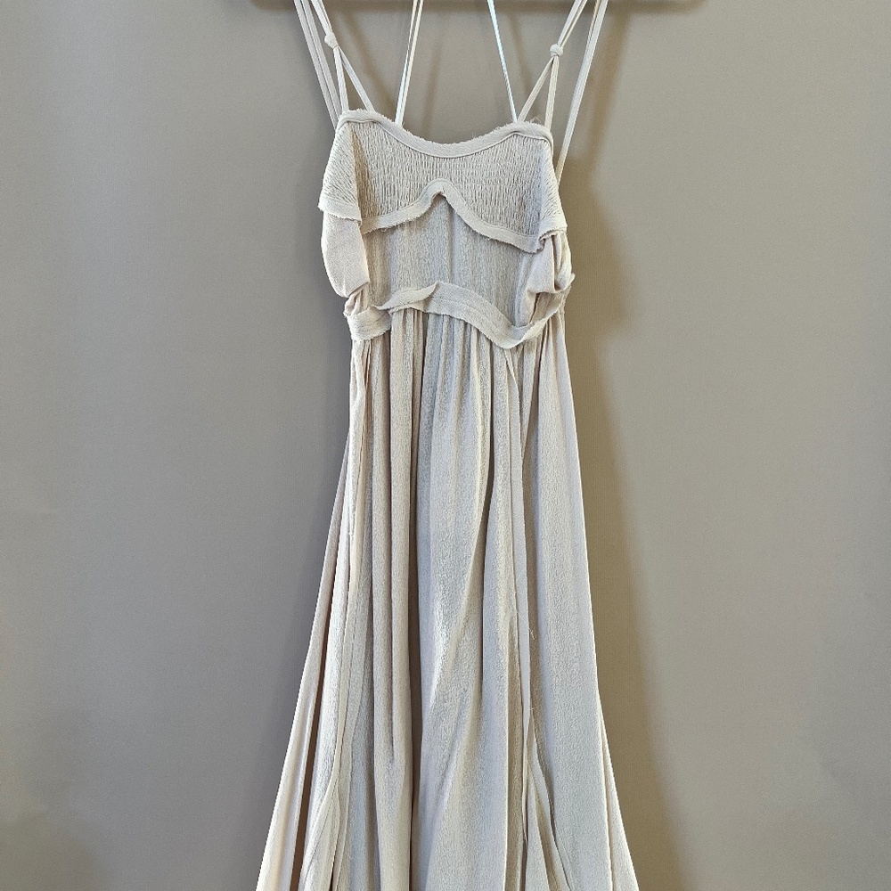 Zara - Long Strappy Dress - Sand Coloring - XS - NWT